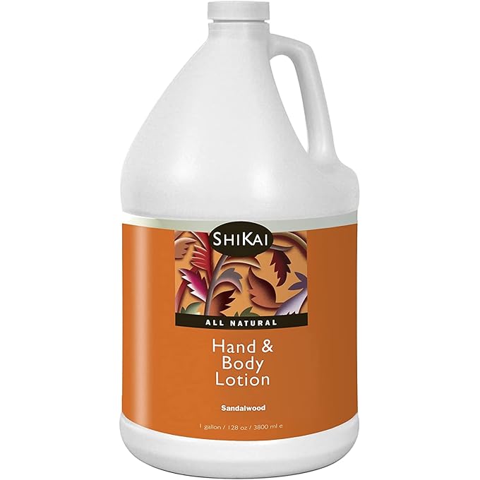 Shikai Sandalwood Natural Hand and Body Lotion, 128 Ounce